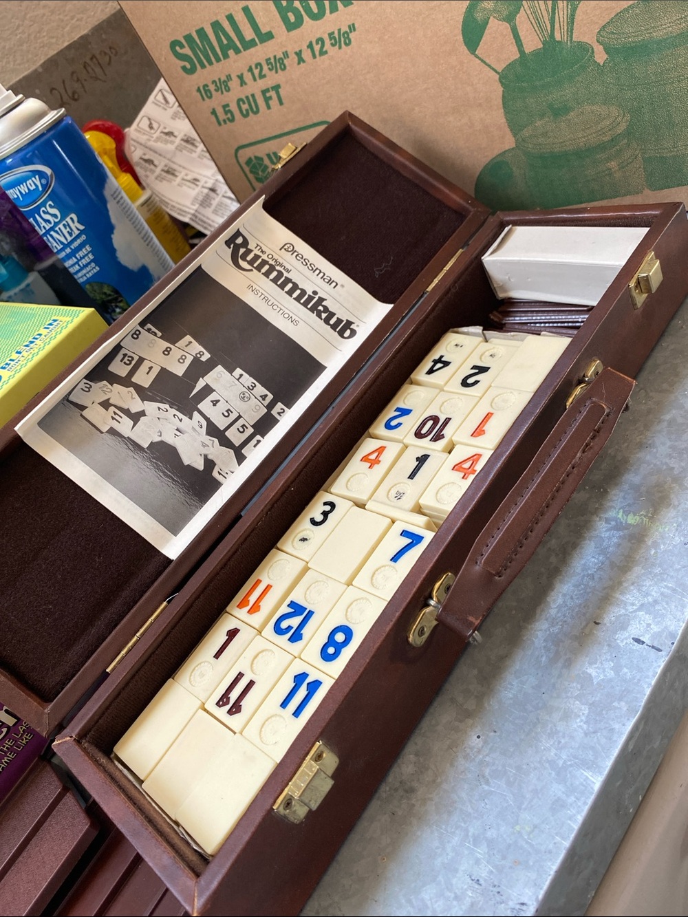 Rummibub Tile Game Set in Brown Carrying Case